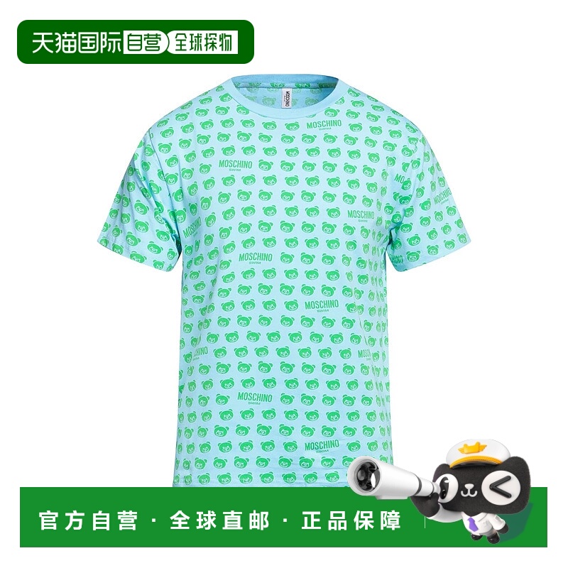 1h可退 香港直邮Moschino 莫斯奇诺 男士 T恤 blue蓝色 舒适时尚