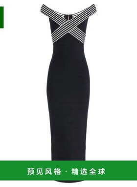 1h可退 香港直邮Elisabetta Franchi 女士 BANDS 针织长款条纹连