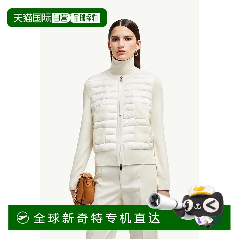 欧洲直邮MONCLER (2025新品) Cardigan zippé matelassé en lai