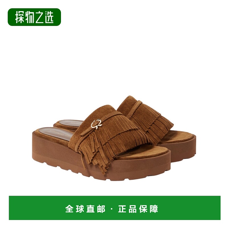香港直邮Gianvito Rossi 厚底拖鞋 G1007105GOMS14TEXA1CAMEL
