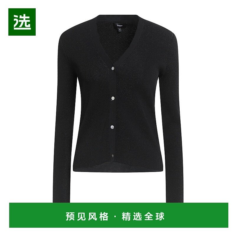 香港直邮THEORY 希尔瑞 女士 针织开衫 black黑色 舒适时尚