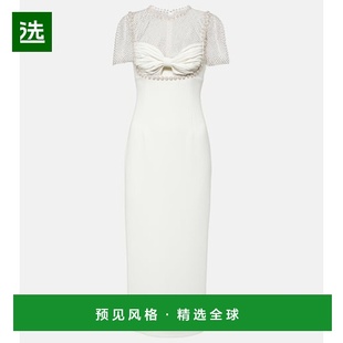 香港直邮Self crêpe Portrait Bridal 精饰中长连衣 女士 1h可退
