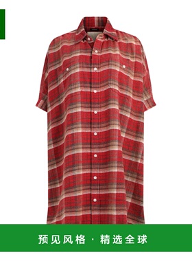 香港直邮R13 女士衬衫 R13WR019R659B SS2026 花色 红格子连衣裙