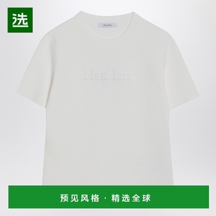 白色粘胶纤维T恤 香港直邮MaxMara crêpe 女士 ADELIOC 麦斯玛拉