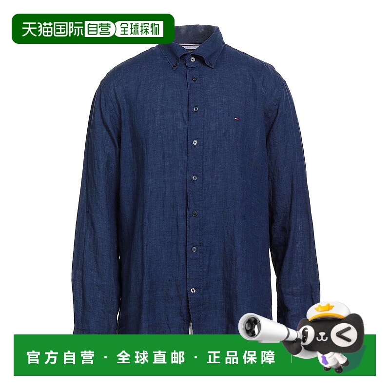 1h可退 香港直邮Tommy Hilfiger 汤米·希尔费格 男士 亚麻衬衫