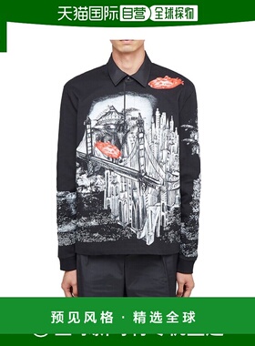 【99新未使用】香港直邮Valentino 黑色印花图案衬衫 UV3MH01H6HR