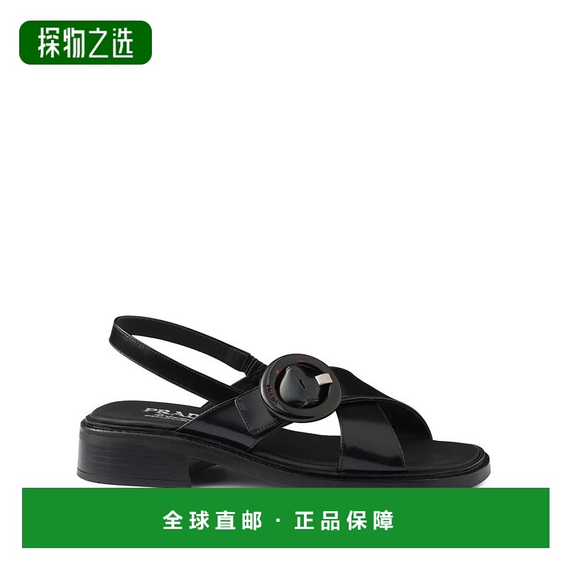 1h可退 香港直邮Prada 普拉达 女士 小牛皮凉鞋 1X962NF035P39