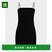 女装 1h可退 女士精 褶饰方领修身 迷你连衣裙 美国直邮 Ungaro