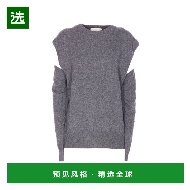 香港直邮LISA YANG 女士针织衫 2025324GR AW2025 灰色 Othelia,女装/女士精品,毛针织衫,淘宝优惠券,粉丝福利购,淘宝优惠卷