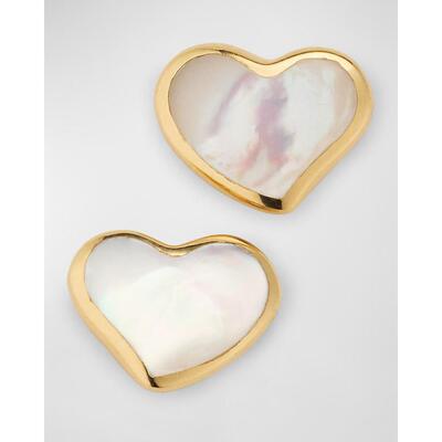 【美国直邮】Jan Leslie 18K镀金925纯银心形耳钉 耳环 时尚饰品