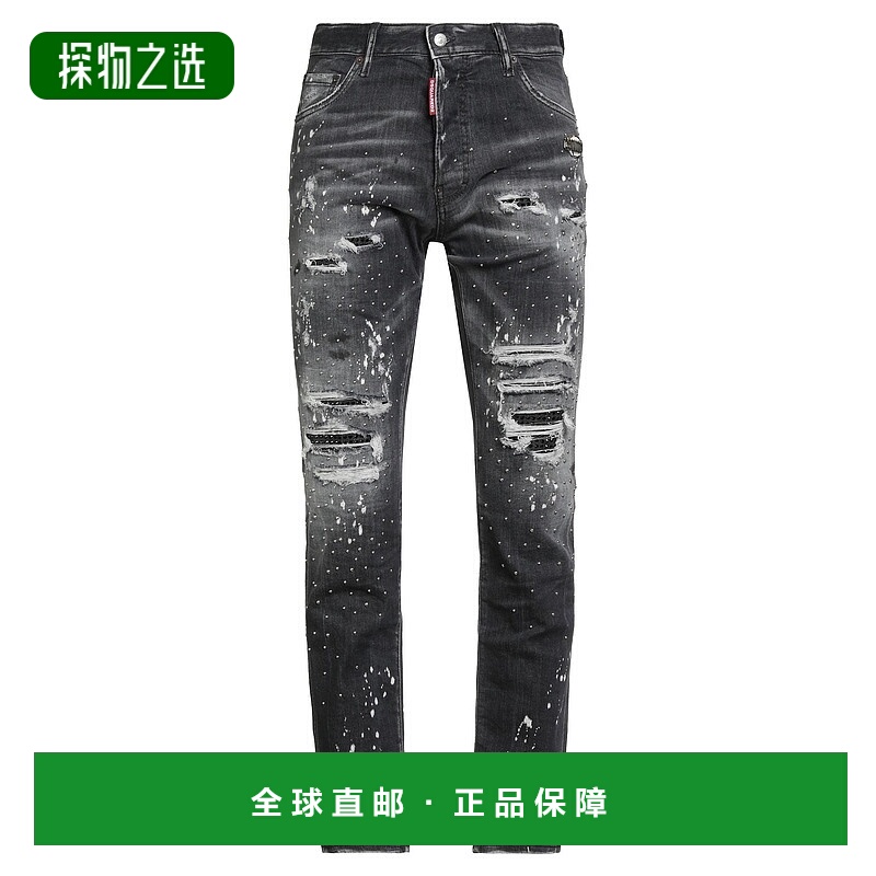 香港直邮Dsquared2 二次方 男士 牛仔长裤 black黑色 舒适时尚