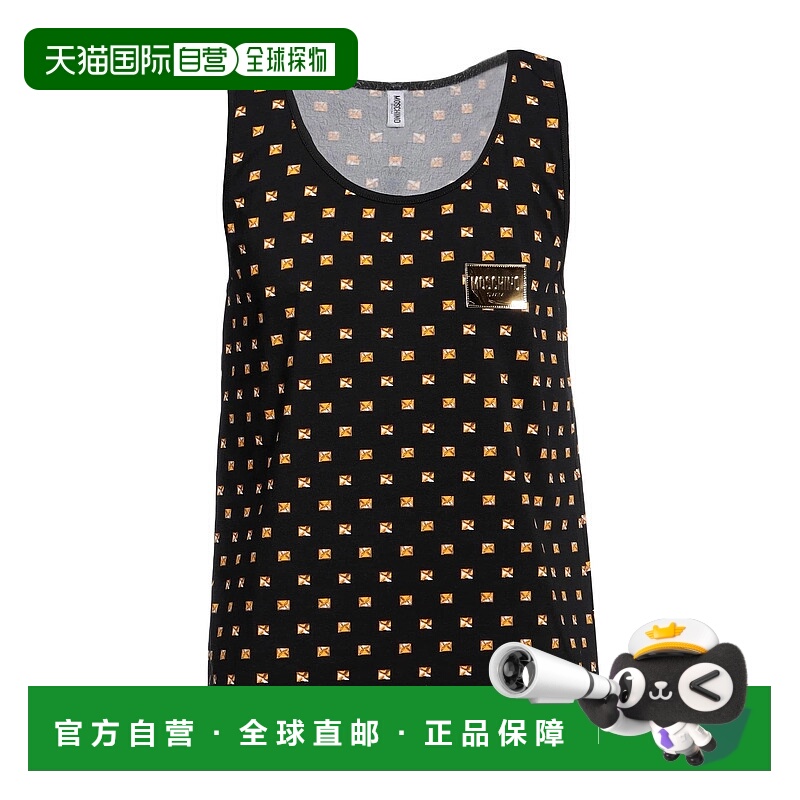 1h可退 香港直邮Moschino 莫斯奇诺 男士 背心上衣 black黑色 舒