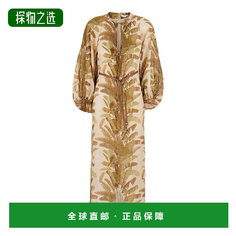 1h可退 香港直邮ZIMMERMANN 女士 Ascension 中长连衣裙 3709DSS2