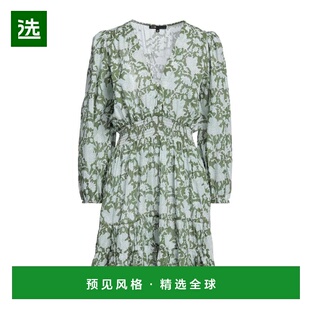 【美国直邮】maje女士连衣裙V领长袖 修身时尚优雅自然舒适百搭女