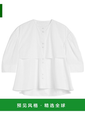 1h可退 香港直邮Jil Sander 棉质府绸衬衫 J01DL0177J45001泡泡袖