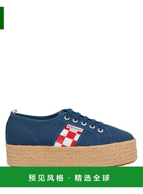 1h可退 香港直邮Superga 休伯家 女士 帆布面凉鞋 blue蓝色 舒适