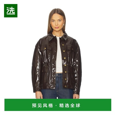 1h可退 香港直邮rag bone 瑞格布恩 女士 Amy 人造漆皮夹克 RA642