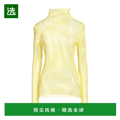 1h可退 香港直邮Msgm 女士 高领上衣 yellow黄色 舒适时尚