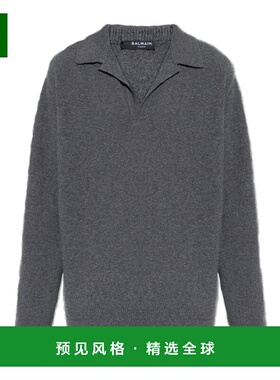 香港直邮BALMAIN 男士针织衫 GH1GD045KI879AY SS2026 灰色
