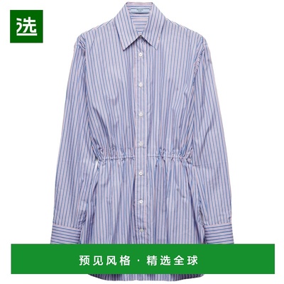 香港直邮PRADA 女士衬衫 P488HG16PFF0013 SS2025 蓝色 Poplin sh