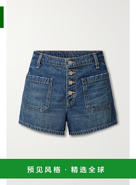 1h可退 香港直邮NILI LOTAN 女士 Mollie 磨破牛仔短裤 10198W920