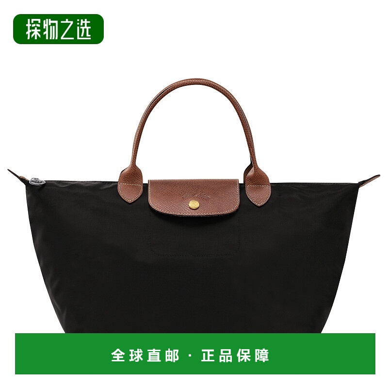 欧洲直邮longchamp珑骧LEPLIAGE女士可折叠按扣开合中号手提包