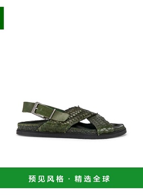 1h可退 香港直邮The Row 女士 搭扣凉鞋 F1462WL74 green绿色 舒