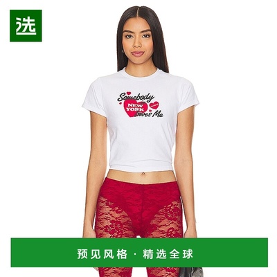 1h可退 香港直邮Danielle Guizio 女士 New York Loves Me T恤 R2