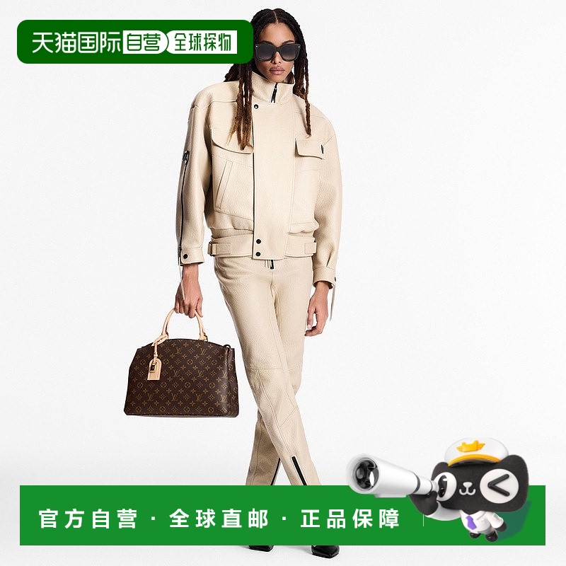 自营欧洲直邮LV/路易威登 Grand Palais女士棕色老花帆布手提包