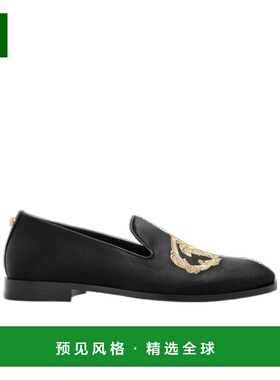 香港直邮Versace 圆头乐福鞋 10162011A15832一脚蹬男鞋