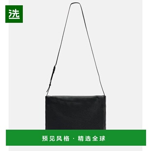 女士 Row Nan 皮革邮差包 舒适时 1h可退 black黑色 香港直邮The