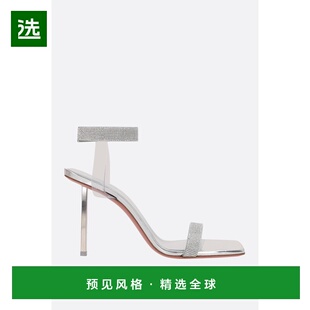 1h可退 香港直邮Amina Muaddi 女士 Rih PVC 绒面革凉鞋 RIHSANDA