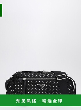 1h可退 香港直邮Prada 普拉达 女士 RE-NYLON 黑色铆钉包包 1BC23