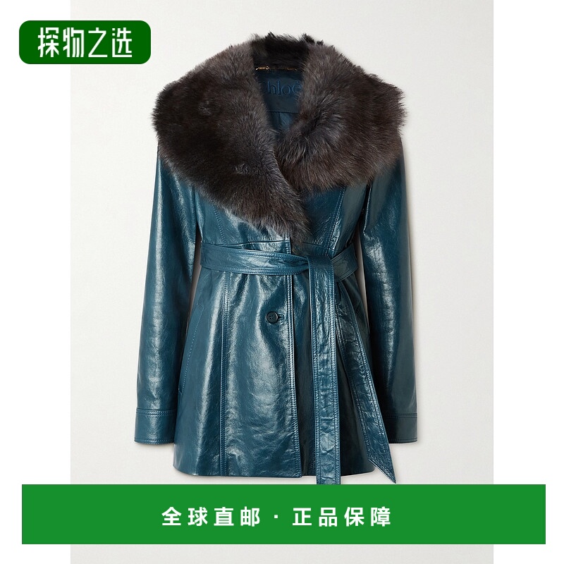 香港直邮Chloe 蔻依 女士 繫帶短版皮衣 CH25ACM34209