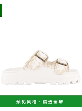 香港直邮MOU 女士拖鞋 MUSW661001NWHI SS2025 白色 露趾平底凉鞋