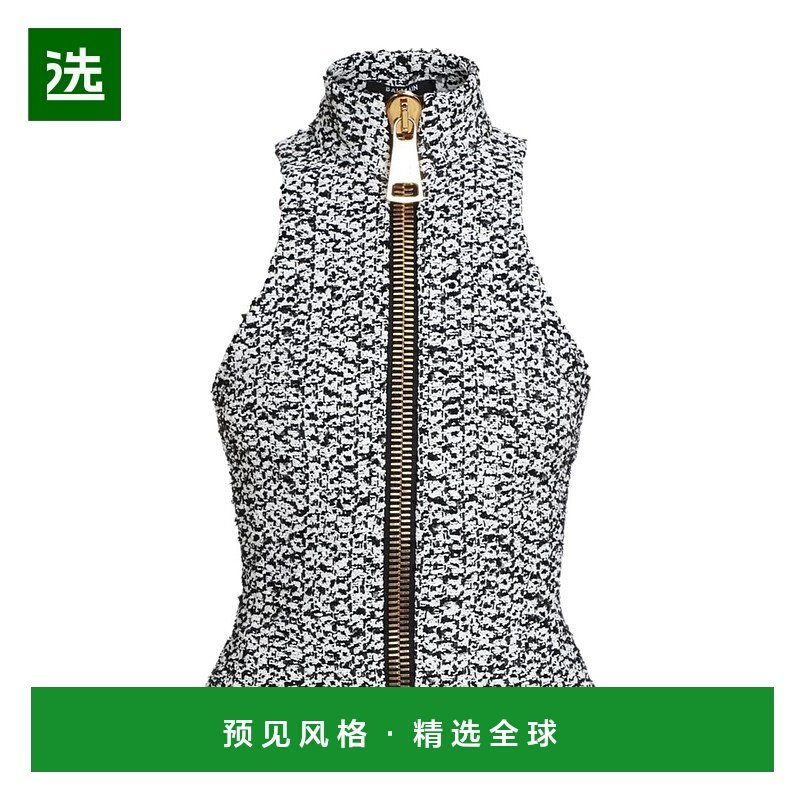 1h可退 香港直邮Balmain 露背拉链粗花呢上衣 FF0AG780XL35