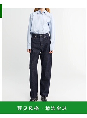 1h可退 香港直邮Toteme 腰带环牛仔裤 252WRB911FB0044直筒裤