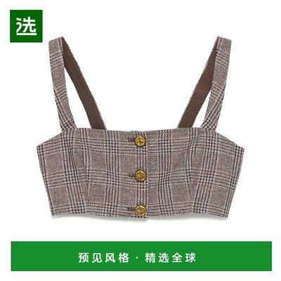 香港直邮SELF-PORTRAIT 女士背心吊带 RS25100TBRBROWN SS2025