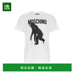 香港直邮Moschino 莫斯奇诺 男士 logo印花T恤 A071302411短袖