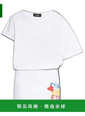 香港直邮Dsquared2 不对称T恤式连衣裙 S73CU0316S24379