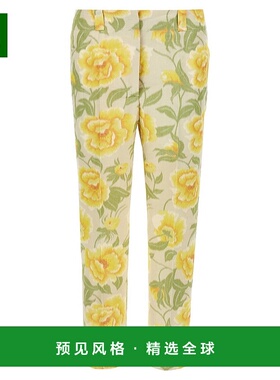 1h可退 香港直邮Kenzo 高田贤三 女士 提花七分裤休闲裤 FF52PA09