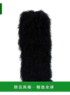 1h可退 香港直邮Paris Texas 女士 黑色毛羊皮靴子 PX1072XMNFRBL