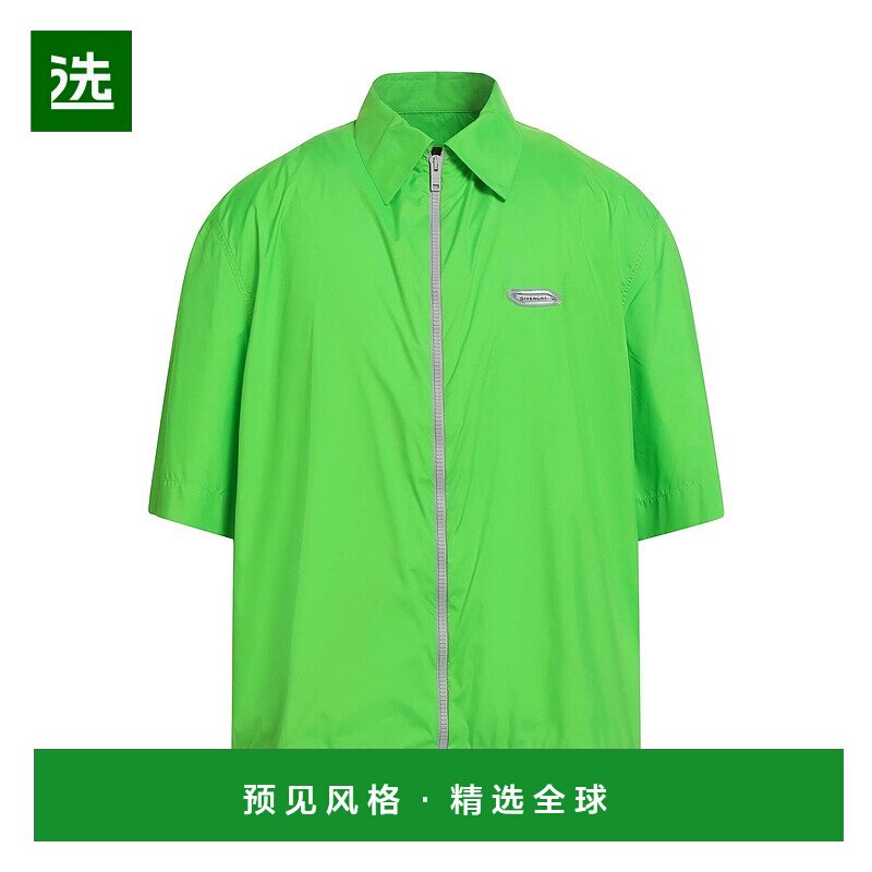 香港直邮Givenchy 纪梵希 男士 纯色衬衫 green绿色 舒适时尚