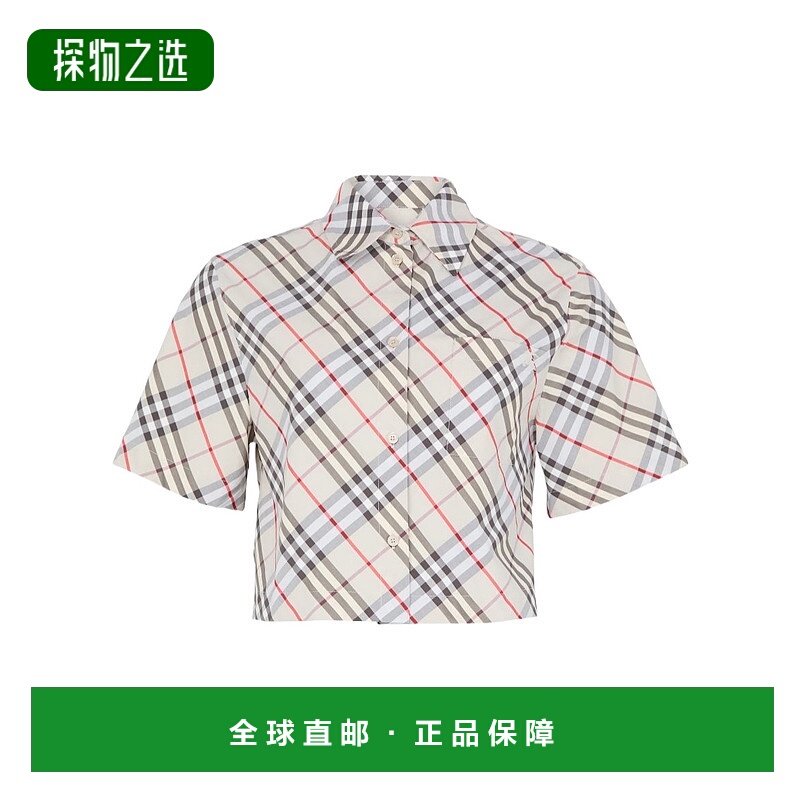 香港直邮Burberry 格纹短衬衫 BURM7QJN