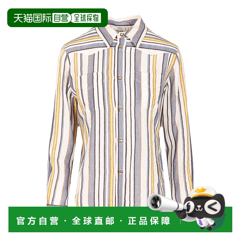 香港直邮Celine 翻领长袖衬衫 RC06H0855.