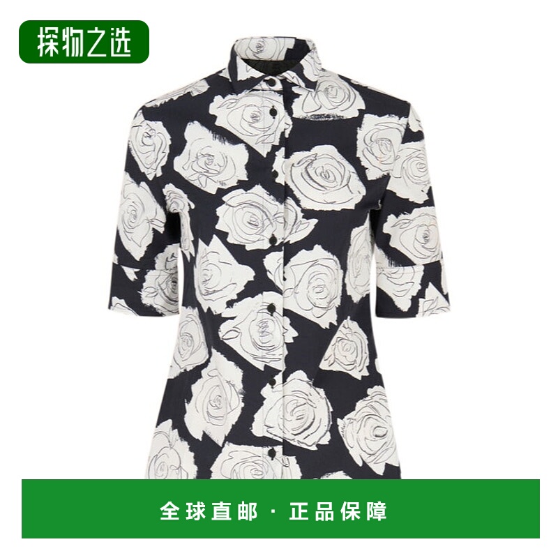 香港直邮Marni 府绸短袖衬衫 CAMA0626A0UTC521