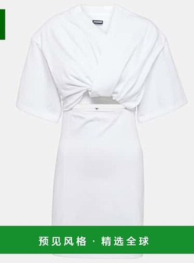 1h可退 香港直邮Jacquemus 女士 La Bahia 长袍褶皱迷你连衣裙