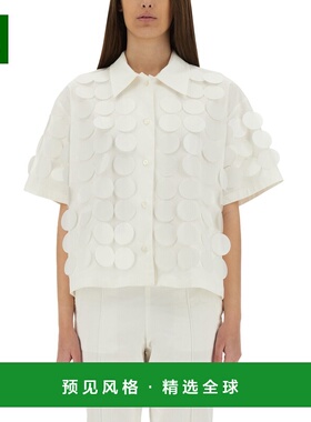 香港直邮MSGM 女士衬衫 3842MDE18X25712601 SS2025 白色 Short s