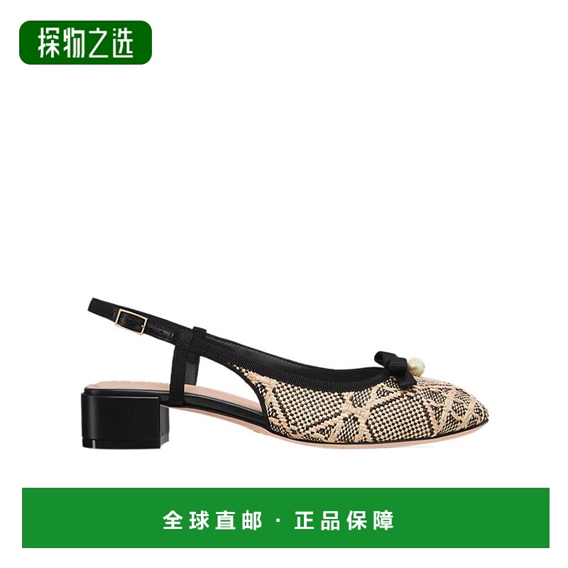 香港直邮Dior 圆头芭蕾高跟凉鞋 KCB971DRG迪奥