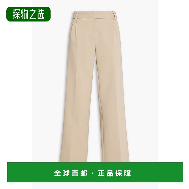 香港直邮Coperni 女士 褶裥绉纱直筒裤 COPP26BIS111BEIGE